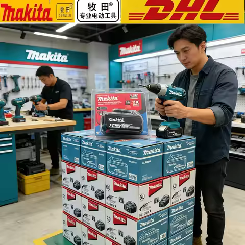 Original MAKITA 18V Rechargeable Battery 18V 6Ah Lithium Ion Cell With Battery indicator For Makita Power Tools Battery