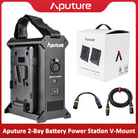 Aputure 2-Bay Battery Power Station V-Mount Dual Battery External Power Supply Box for Amaran 300C Nova P300C Video Light