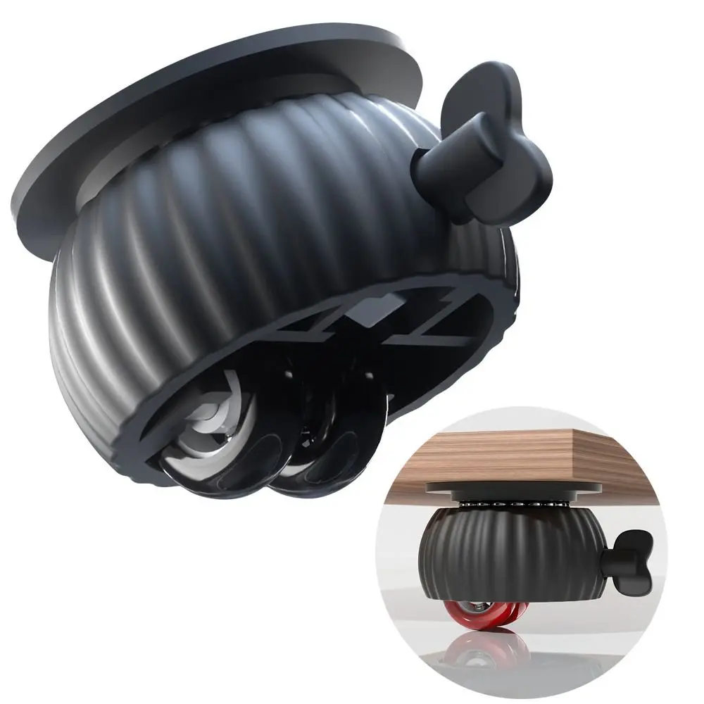 with Brake Adhesive Universal Wheel Stainless Steel Beads Roller Accessories Self Adhesive Pulley Household Furniture Casters