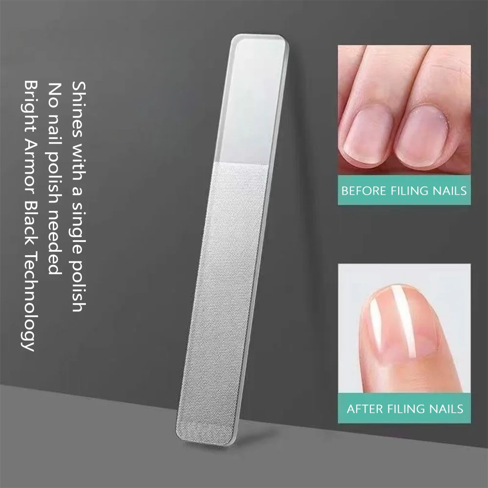 1 قطعة ملف الفن شفافة مسمار التلميع الرملي تلميع الزجاج ملف الأظافر قطاع مع حقيبة للتخزين طحن فرك مسمار أدوات الرسم
