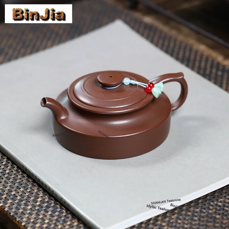 

180ml Retro Yixing Purple Clay Teapots Handmade Huating Baopu Pot Raw Ore Purple Mud Kettle With Strainer Chinese Zisha Tea Set