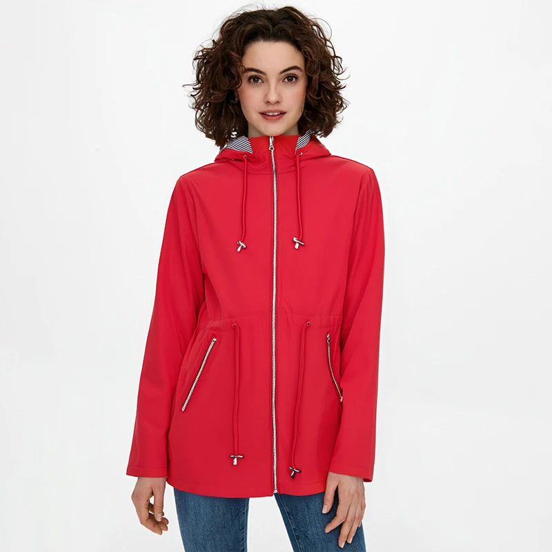 

Women New Long Sleeved Hooded Jacket Outdoor Lightweight Hiking Clothes Commuting Traveling Solid Color Climbing Clothes