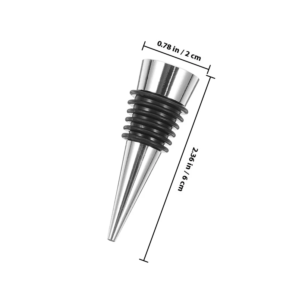6 قطعة سدادة النبيذ فراغ مثبت زجاجي قابلة لإعادة الاستخدام الفلين زجاجة نبيذ السدادة مدبب تخزين غطاء مثالية لشريط المشروبات الزفاف
