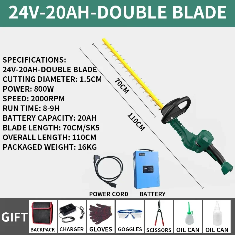 Electric Hedge Trimmer, Rechargeable Lithium-Ion Tea Pruning Shears, The Ultimate Tool for Landscaping and Shrub Pruning