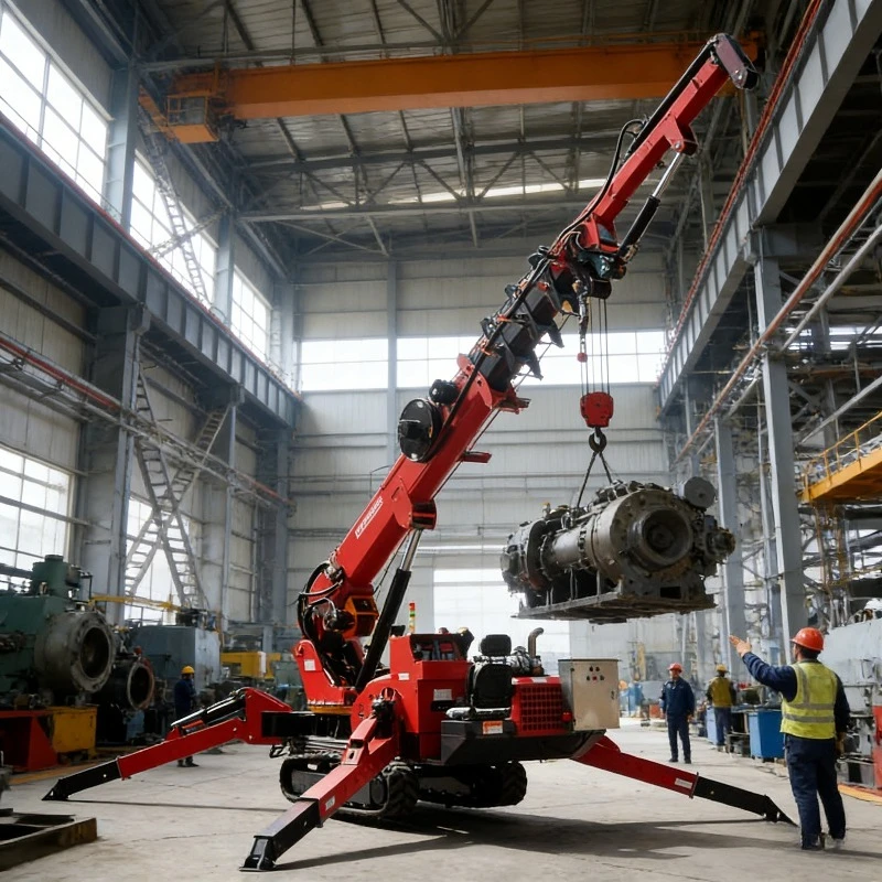 3 Ton Spider Crawler Crane Construction Lifting Equipment Hoist Crane with CE for Indoor Outdoor Use