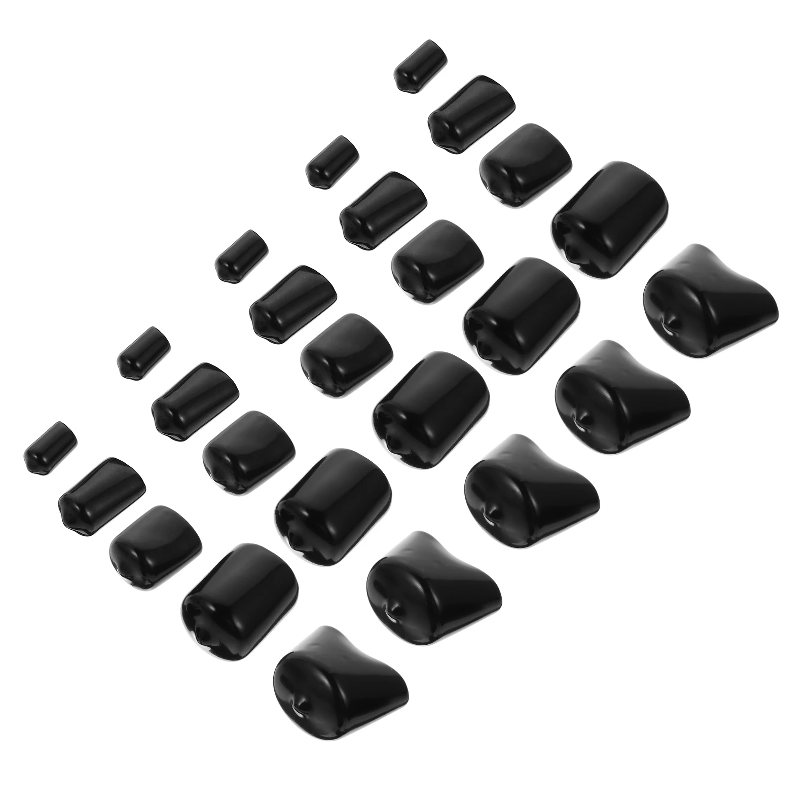 

100pcs 1 Set Rubber End Caps Flexible Bolt Covers Thread Protectors For Wire Protection Fence Railing Edge Protector Round