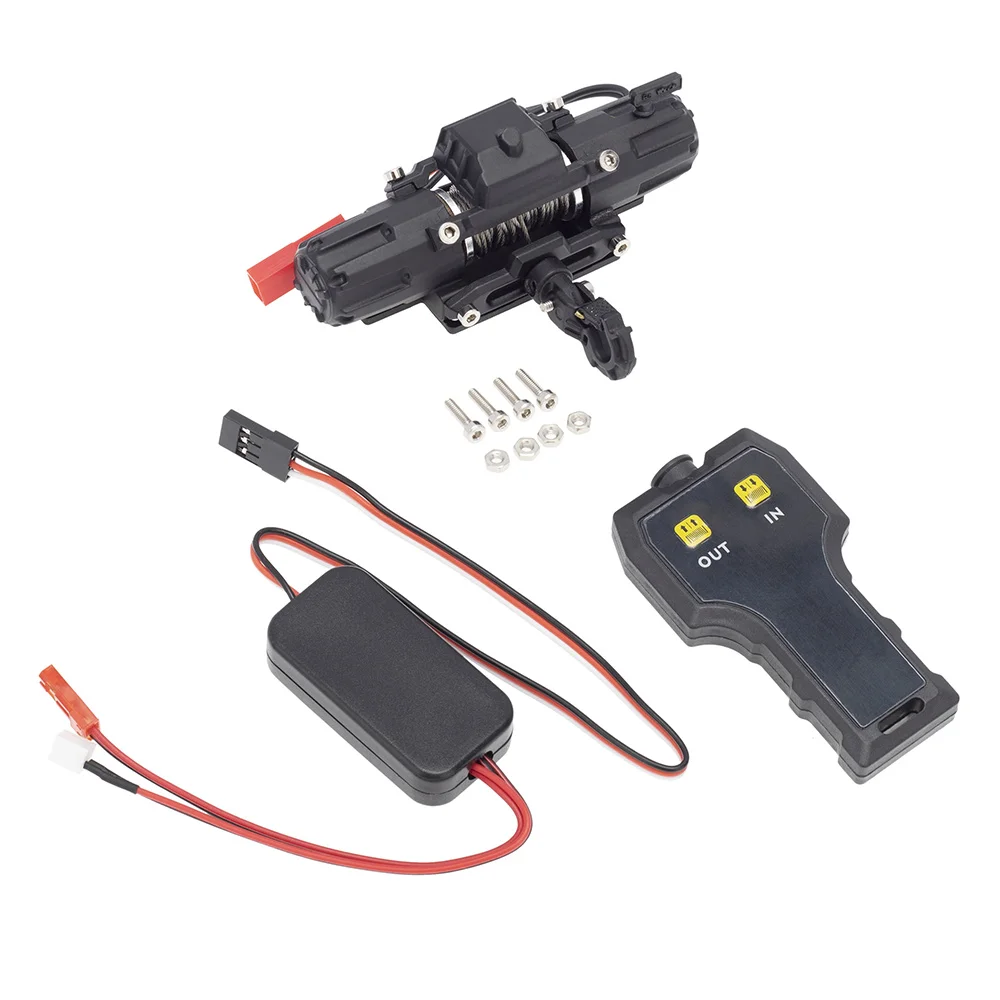 Metal Double Motor Simulated Winch with CH3 3 Channel Controller for 1/10 RC Crawler Car Axial SCX10 TRAXXAS TRX4 Parts