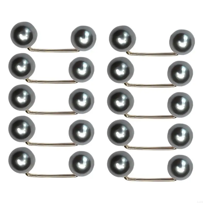 10lots Fashionable Twin Pearls Clip Fashionable Waist Clip Unique Waist Adjuster for Stylish Women