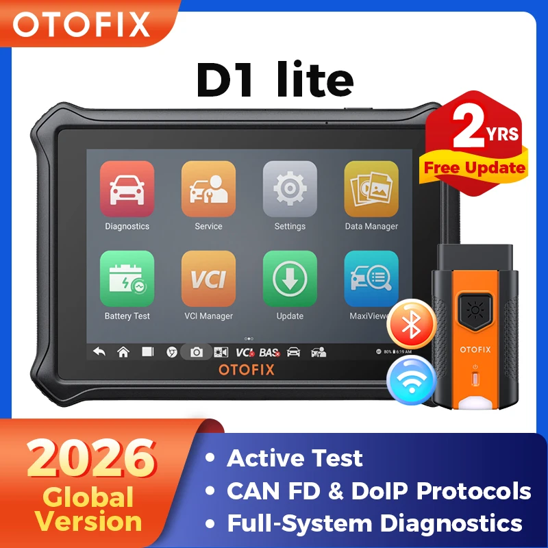 OTOFIX D1 Lite Bidirektionales Diagnosegerät Bluetooth OBD2 Scanner Alle-Systeme-Diagnosewerkzeug 38+ Reset-Dienste 2 Jahre Kostenlose Updates