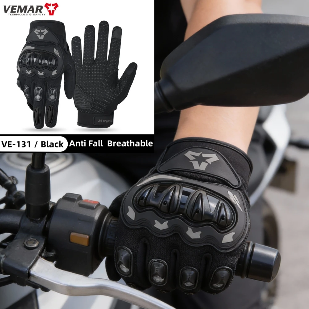 

Летние мотоциклетные перчатки высокого качества, мужские черные перчатки с сенсорным экраном и полным пальцем, велосипедные перчатки Guantes Moto Luvas, велосипедные перчатки M-XXL