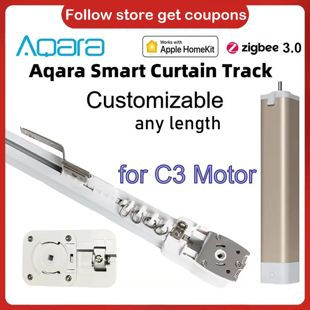 

Aqara Smart Curtains Track Electric Cornice Rail Rod for C3 Motor Zigbee 3.0 Home Automatic Curtain Control System Homekit APP