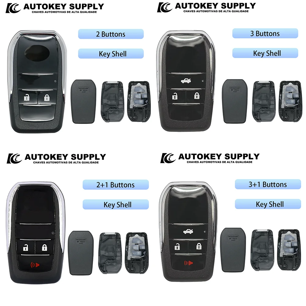 

2/2+1/3/3+1 Buttons Suitable Camry Rav4 Reiz Vios Crown Car Straight Remote Control Modified Folding Key Shell For Toyota