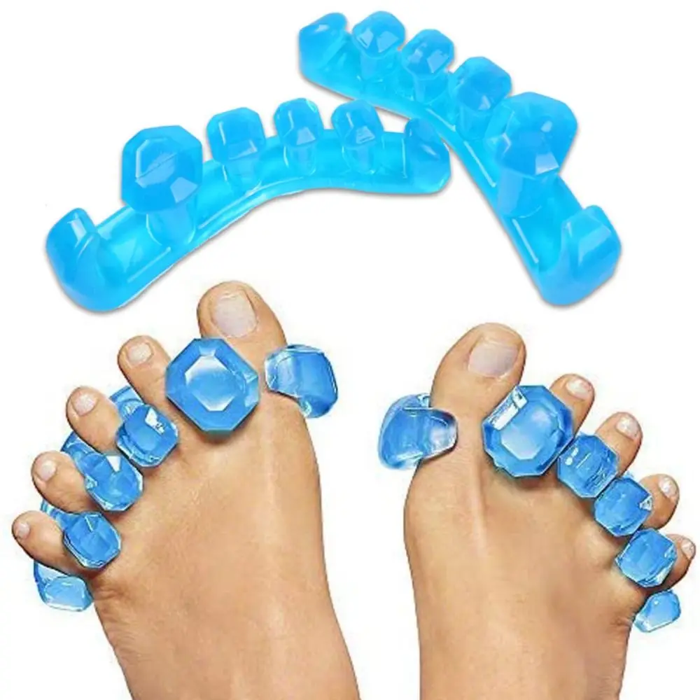 2pcs (1pair) Soft Silicone Toe Separator Pedicure Supplies Straighteners Tools Professional Fingertips Hallux