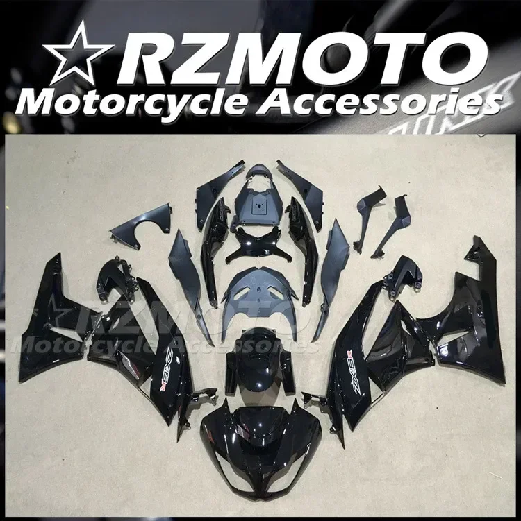 

4Gifts New ABS Fairings Kit Fit For KAWASAKI ZX-6R ZX6R 636 2009 2010 2011 2012 09 10 11 12 Bodywork Set Glossy Black