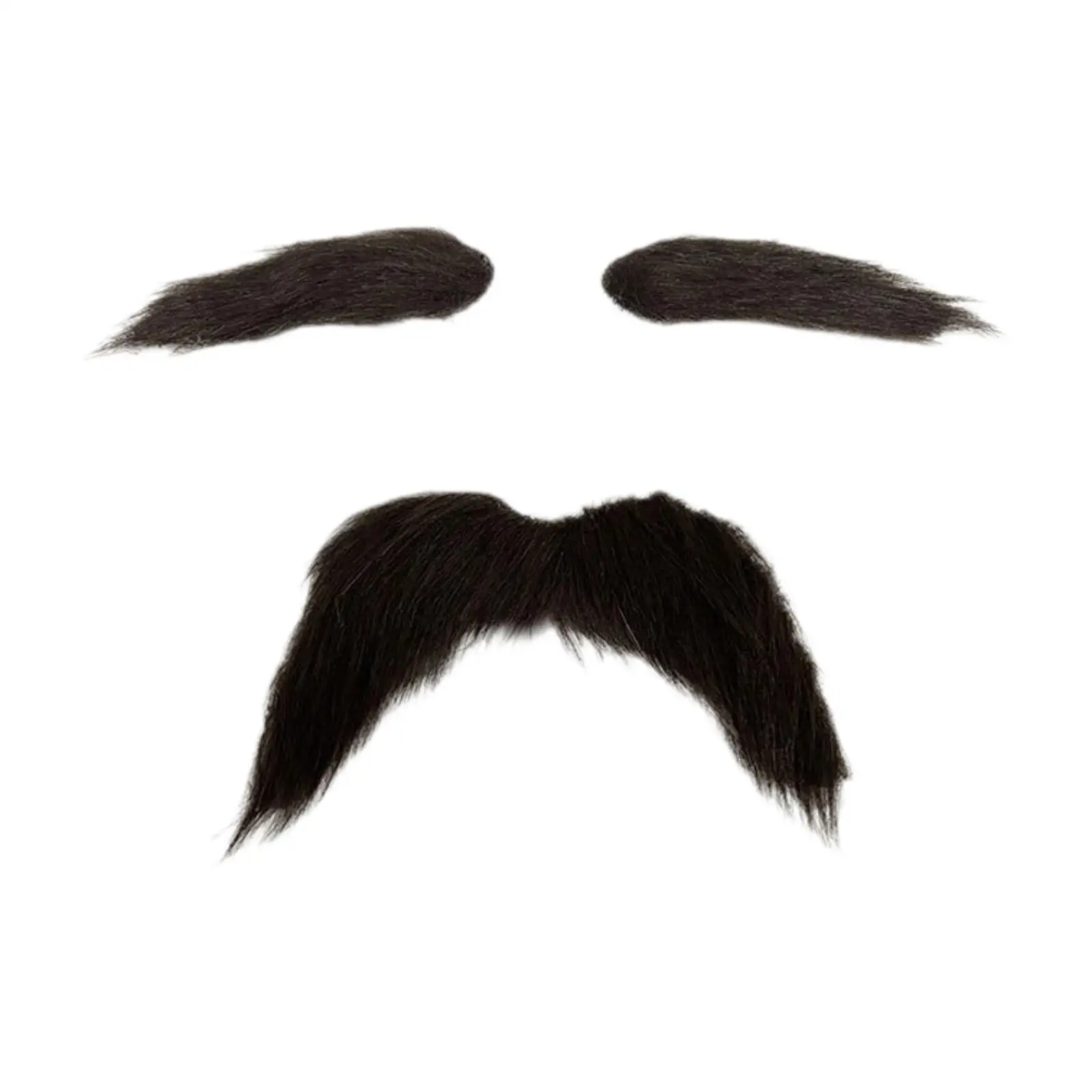 2Pcs Fake Mustache and Fake Eyebrows Fake Beard for Festival Party Halloween Men