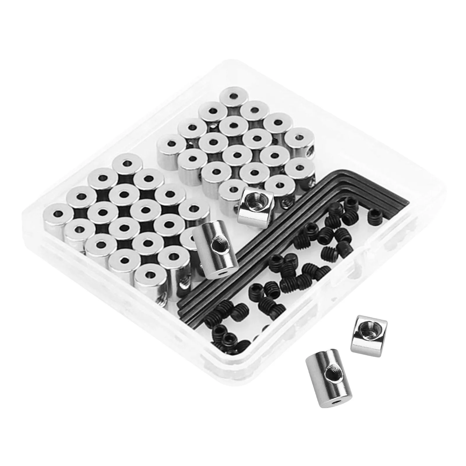 40pcs Screw Wrench Pin Keeper Set Metal Locking Pin Backs For Badges Clothes Bags Shoes Belts Locking Clasp Keepers Jewelry