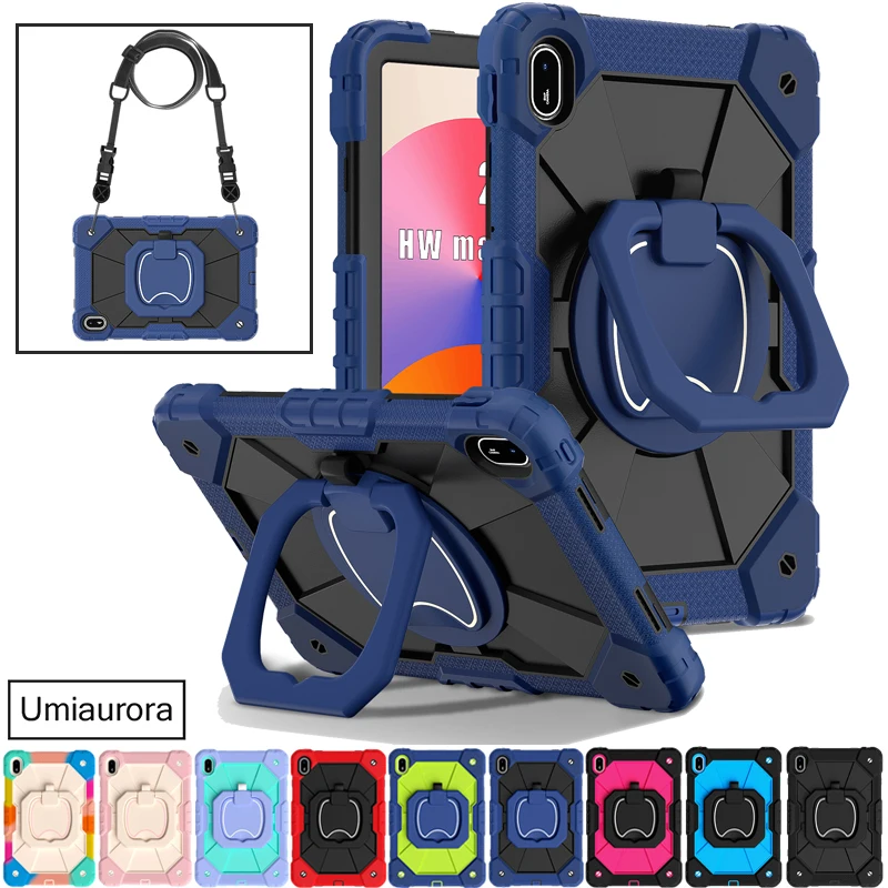 

For Huawei MatePad SE 11 inch AGS6-W00 AGS6-W09/W10 Heavy Duty Rugged Tablet Case Pull Ring Stand Strap Shockproof Cover Funda