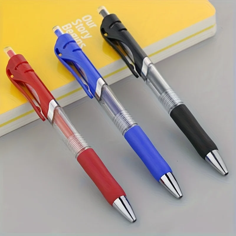 50-teiliges Kugelschreiber-Set, 0,5 mm, einziehbar, robustes Kunststoffgehäuse, reibungsloses Schreiben, inklusive Tintenpatronen, perfektes Geschenk für das Büro – Detail 6
