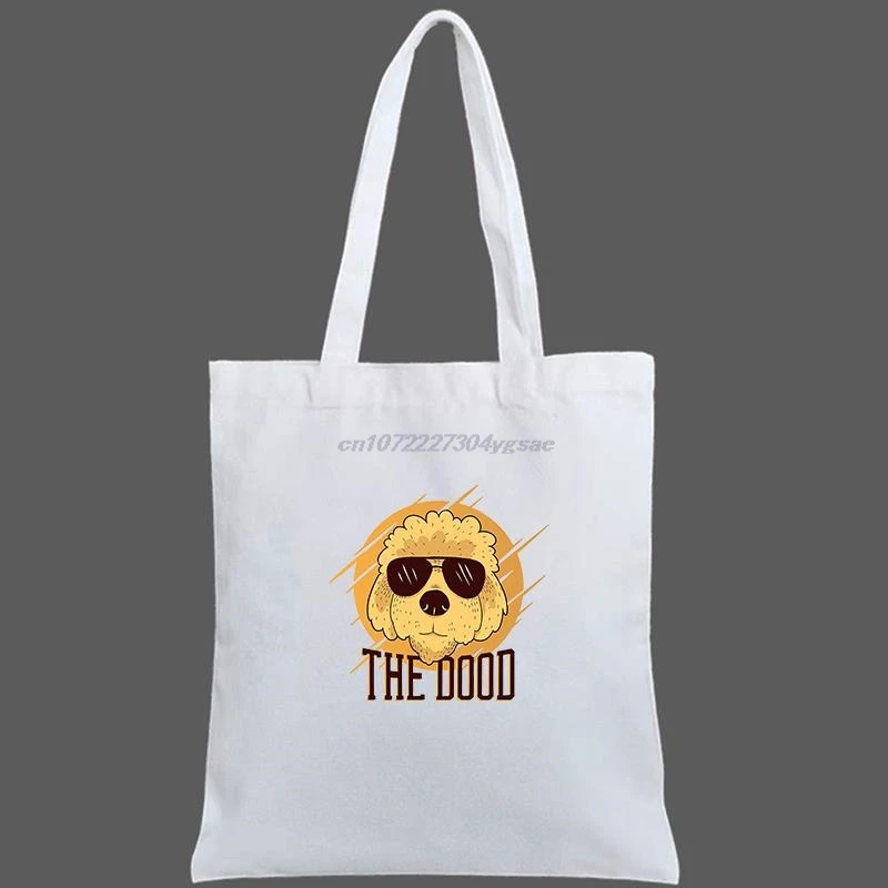 Cool goldendoodle dog Personalized Custom Canvas Bag Casual Shopping Bag Customized Large Capacity Tote Bag women's canvas bag