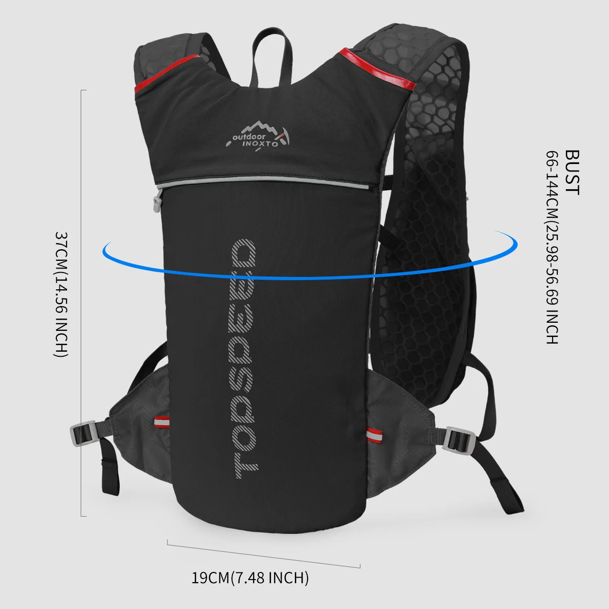 Trail Running-Ultra-Light 5L Backpack, Running Hydration Vest, Marathon, Bicycle 1.5L 2L Water Bag