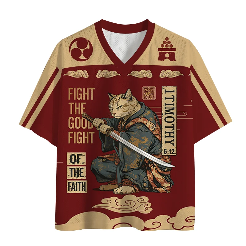 New Sports Mesh Jersey,QuickDrying Sports Short Sleeved Jersey,Upgraded Fabric,Mesh Knitted Fabric,Cute Cat Emoji Pack,Y2K Trend