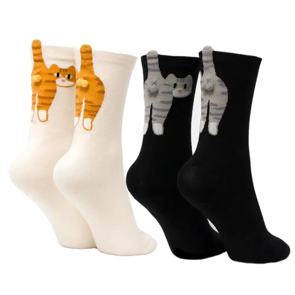 

1PCS New Cat Socks for Women Men Christmas Gift Novelty Funny Socks Cute Cat Sock with Balls Best Gift for Couple