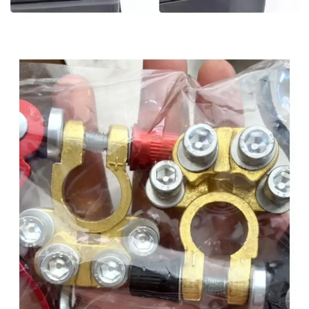 High Conductivity Battery Terminal Connectors Thickened Brass Automotive Power Cable Clamps Stable Electrical Connection Parts