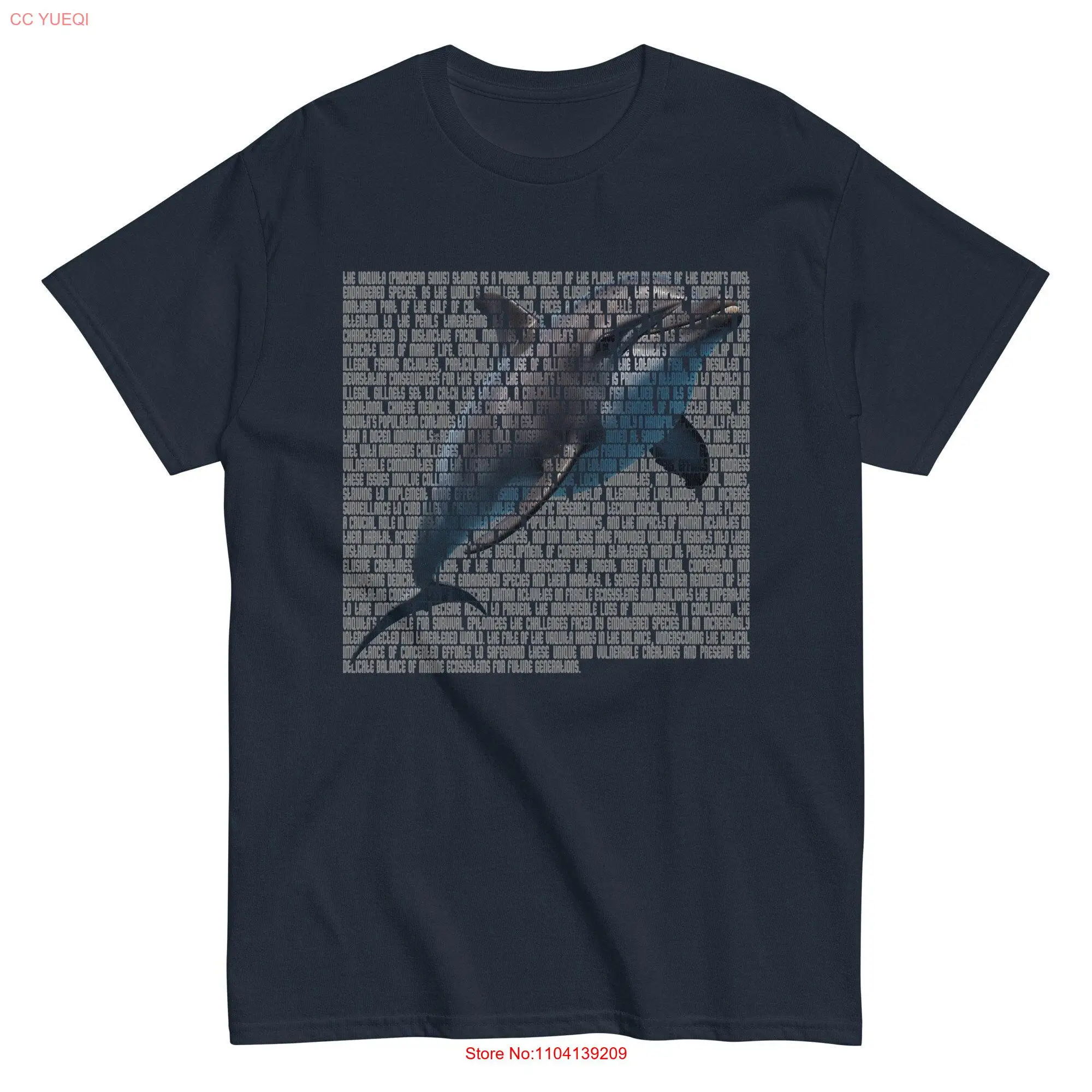 Endangered vaquita cetacean T Shirt Ocean Animal Lover Inspired Style long or short sleeves