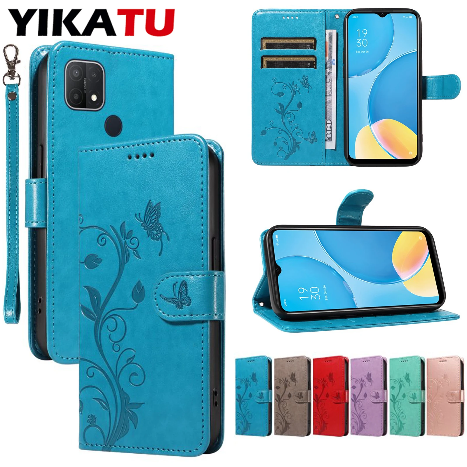 

Leather Wallet Case For OPPO A54 A40 A38 A36 A17 A16 4G A16S A15 A15S A12 A9 2020 A7 AX7 A7N A5S AX5S A5 A3 Pro A2X A2 A1i A1 5G
