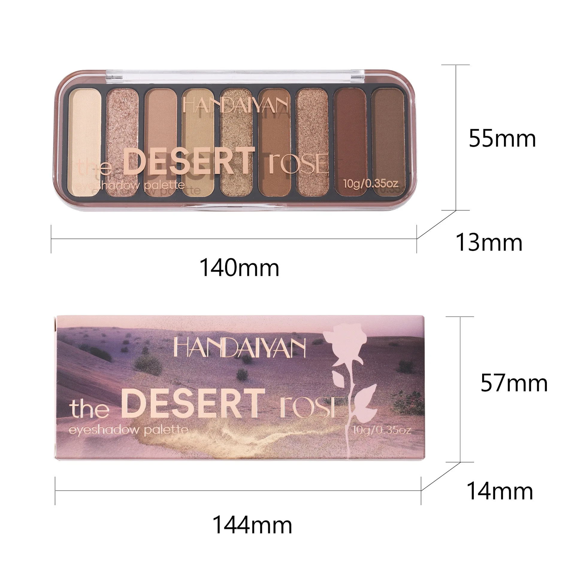 Nine colour eyeshadow palette waterproof matte pearlescent fine shimmer earth tones multi-purpose eyeshadow palette eye makeup