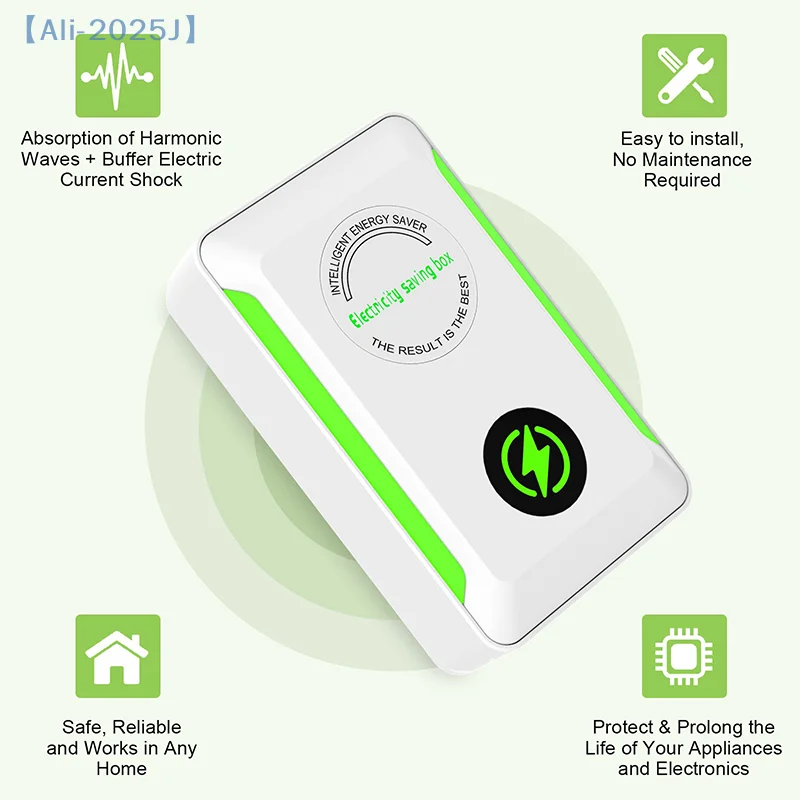 Portable Electricity Saving Box Electric Energy Saver Smart Power Saver US/EU Plug Socket Adapter For Cost Reducing Office Home