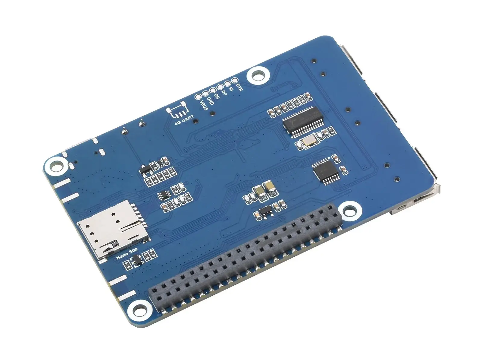 Cat-1/GNSS HAT For Raspberry Pi, Based On SIM7670G Module, Global Multi-Band LTE 4G Cat-1 Support, GNSS Positioning