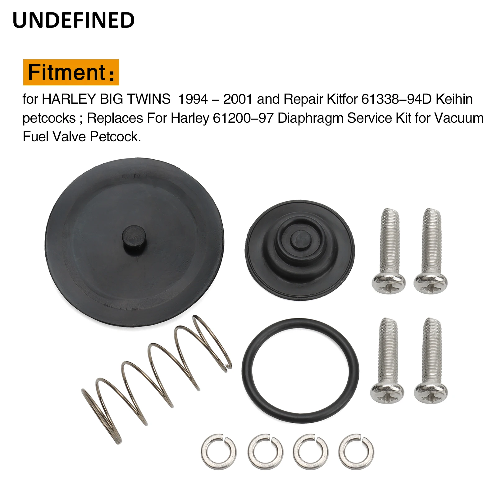 Motorcycle Vacuum Fuel Valve Petcock Rebuild Kit 61200-97 Diaphragm Service Kit For Harley Big Twin 1994-2001