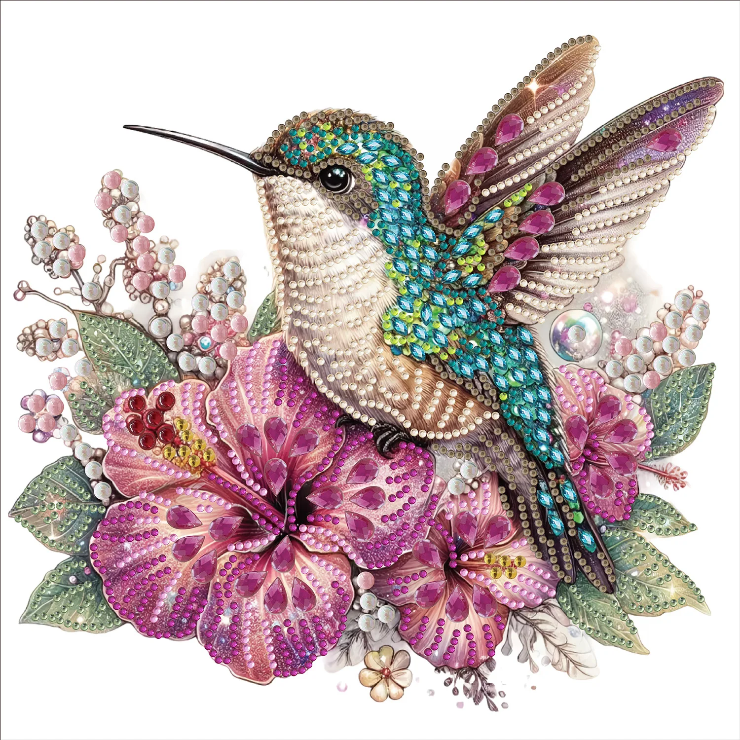 GATYZTORY Diamond Painting Kits Flower Birds 5D DIY Special Shape Rhinestone Diamond Crystal Diamond Painting Home Decoration