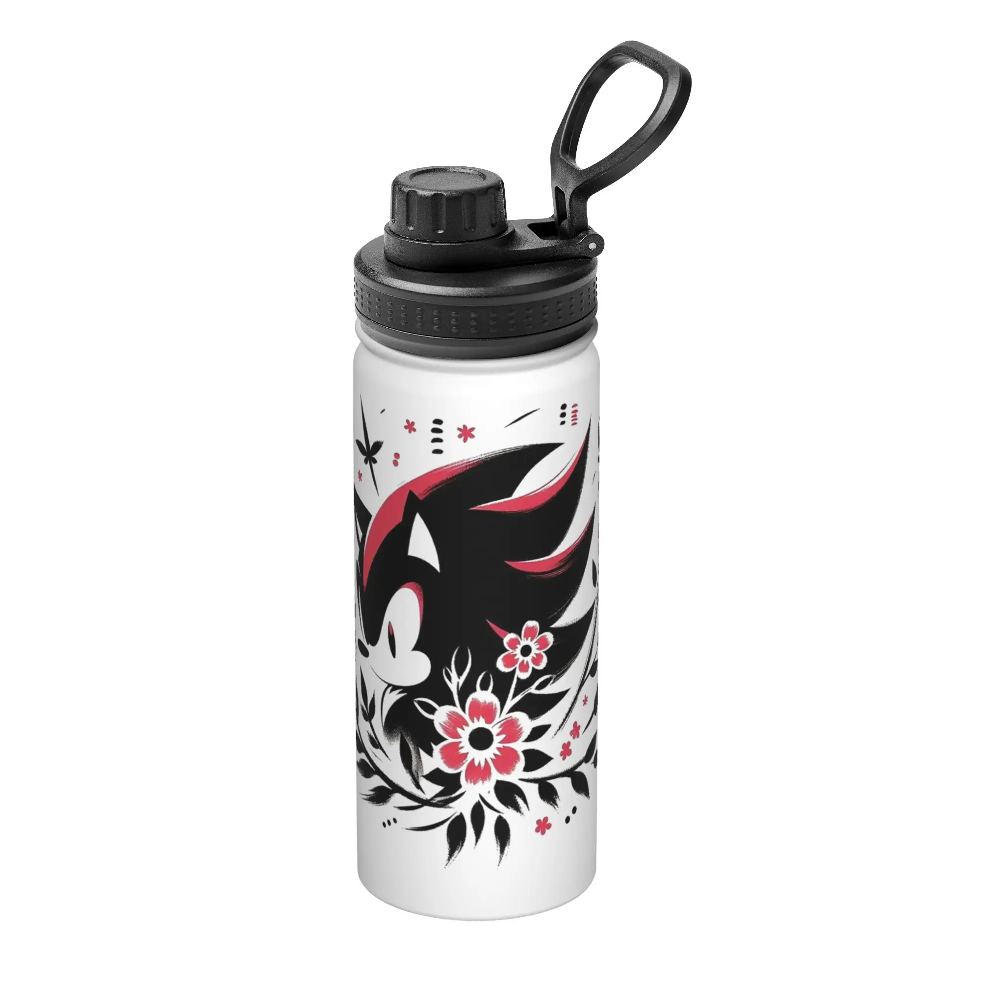 Shadow The Hedgehogs 18OZ Sports Insulated Kettle Coffee Cups Vacuum Flask Outdoor Mug Hot Cold Drink