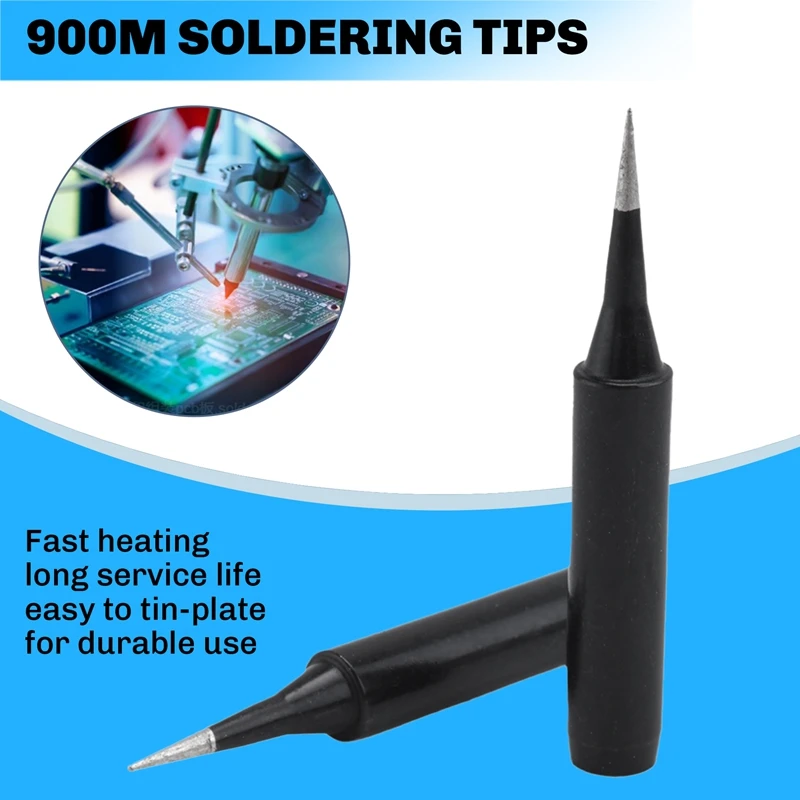 10Pcs 900M-T-I Series Soldering Iron Tips Soldering Bits Welding Industrial More Tool For 900M‑ESD 907 907‑ESD 933