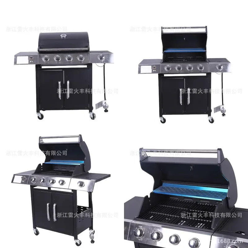 Portable Metal Gas Grill for Outdoor Camping American Stew Multifunctional BBQ Cooker