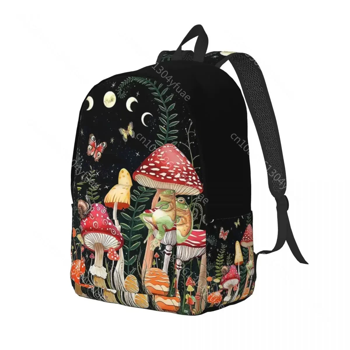 Mushroom Printing Backpack Boy Girl Frog Animal Gifts Soft Backpacks Polyester Casual High School Bags Trekking Design Rucksack