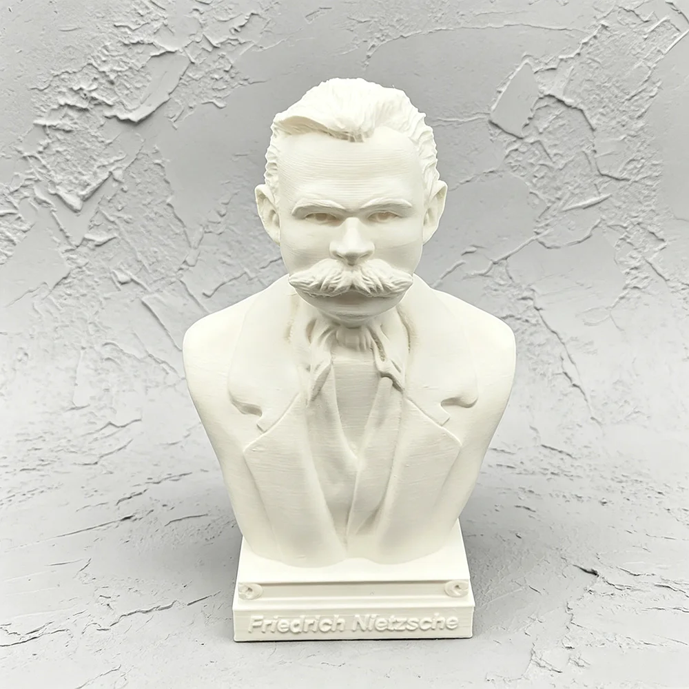 10cm/15cm/25cm German Philosopher Nietzsche Bust Model 3D Printed PLA Bust Figurine Ornament Decoration Craft Gift
