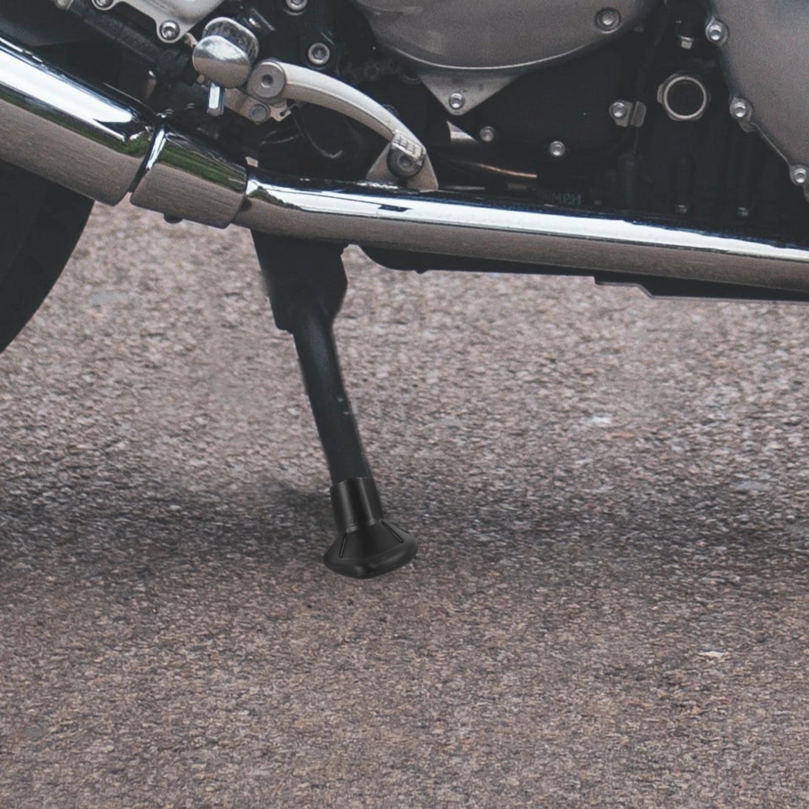 

Motorcycle Side Pad Kickstand Plate Extension Black High Step Sturdy Motorcycle Side Foot Support Base Parking Accessories