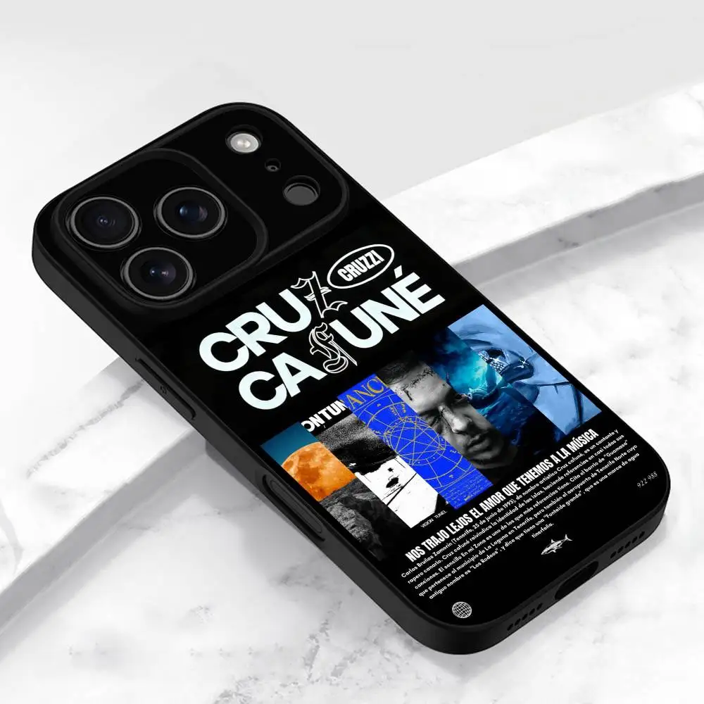 Me Muevo Con Dios Cruz Cafune funda de teléfono para iPhone 17,16,15,14,13,12,11,Pro,Max,Plus,E,Air,Mini cubierta protectora negra