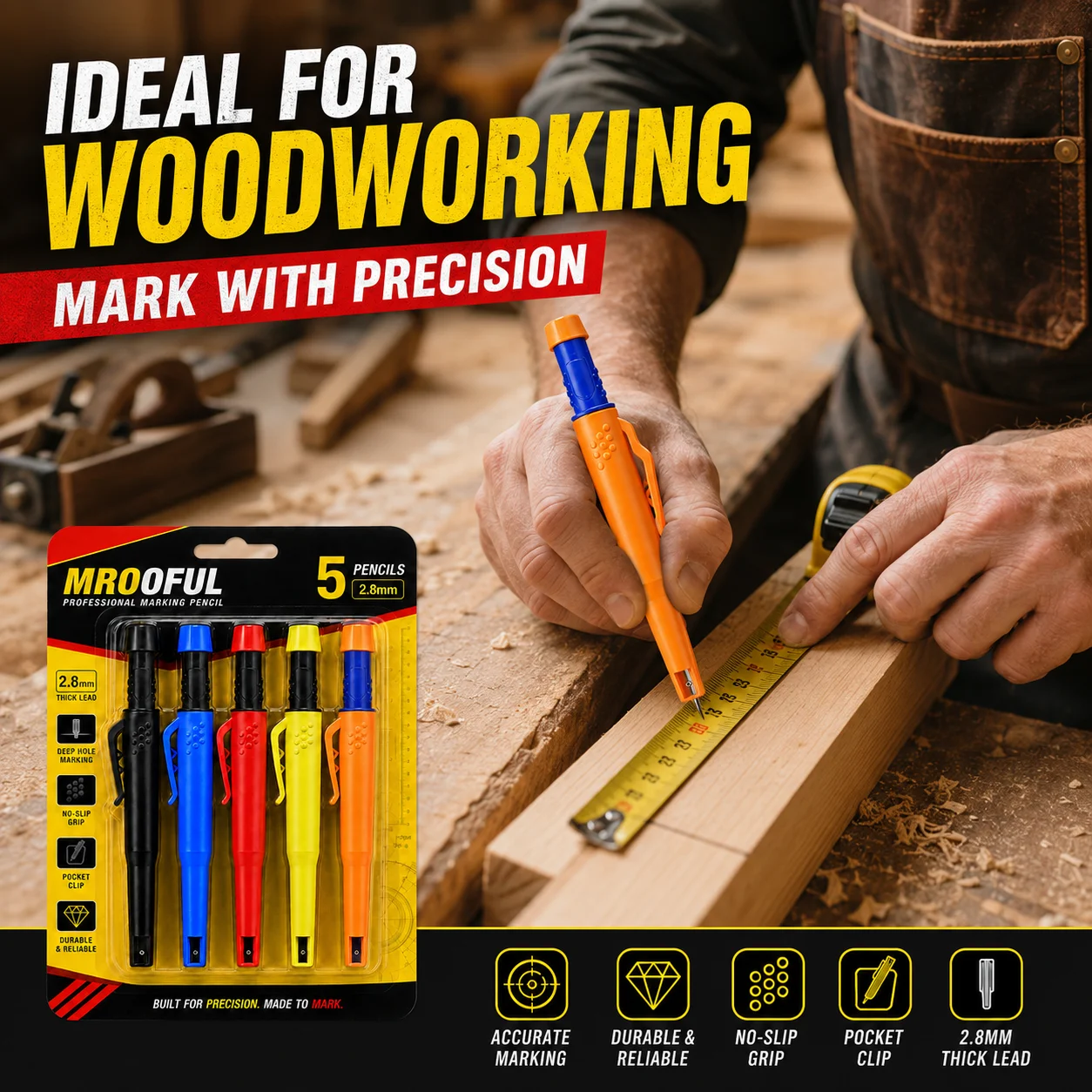 Zestaw ołówków stolarskich, do – Woodworking Marking Knife recenzja i cena