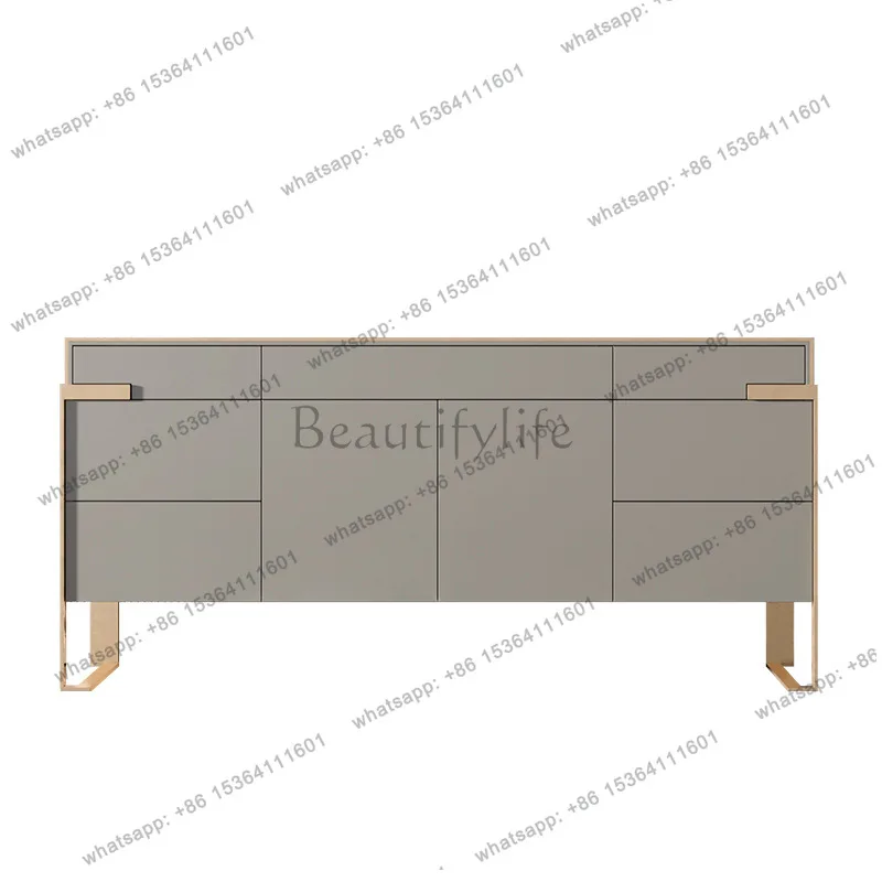 

Italian light luxury dining side cabinet simple post-modern wine cabinet