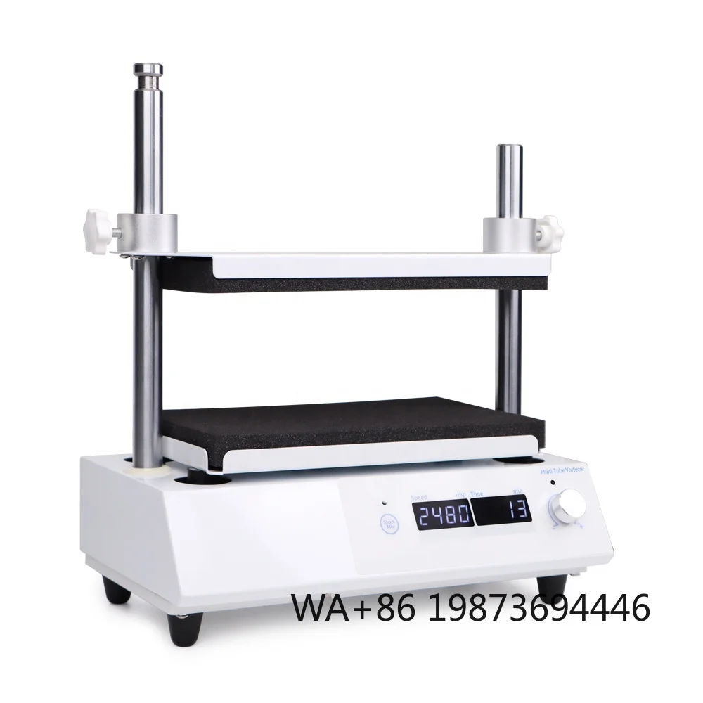 Timed Multi-Tube Vortex Mixer Portable Laboratory Shaker for Paint Nail Polish Sample Mixing Work