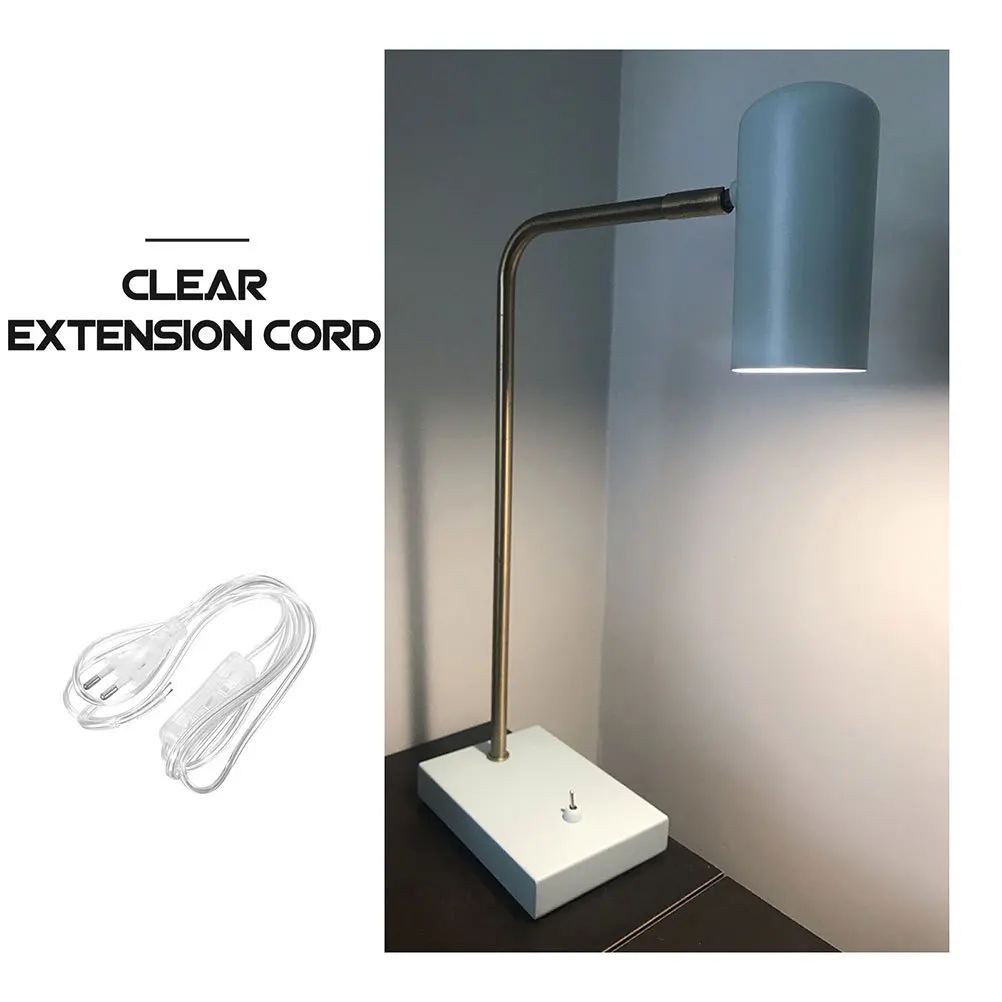 

2pcs Transparent Switch Power For Diy Lamp Cord Desk Table Lamp Garage Lighting Extension Cord With On/Off Switch