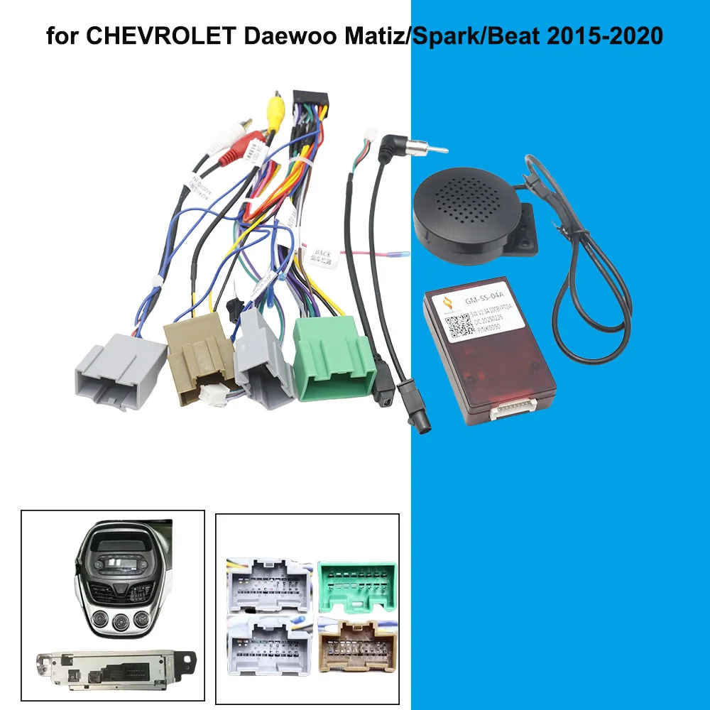 Pour CHEVROLET Daewoo Matiz/Spark/Beat 2015-2020 adaptateur de cadre d'autoradio câble de boîte Canbus Kit de panneau de montage de tableau de bord