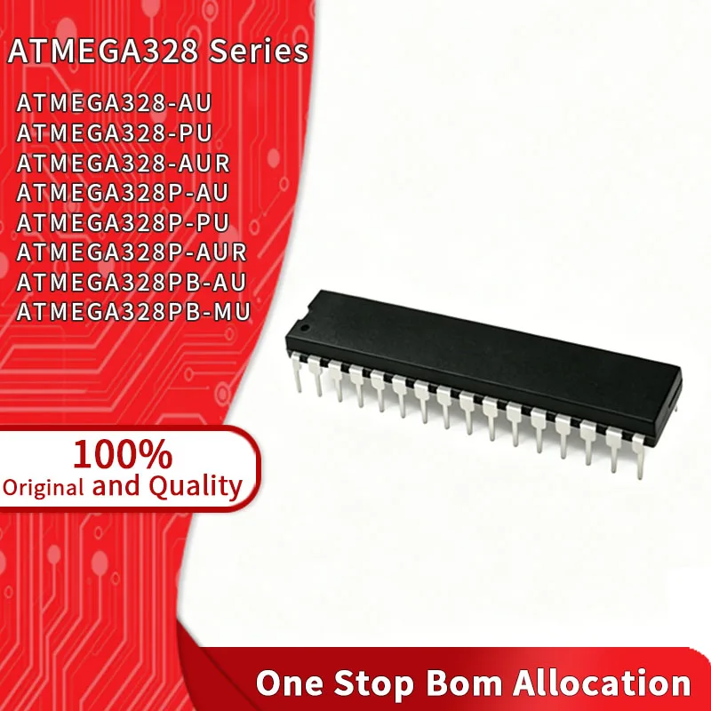 100% Original ATMEGA328P-PU ATMEGA328P-AU ATMEGA328PB-AU ATMEGA328-AUR ATMEGA328-PU ATMEGA328-AU ATMEGA328PB-MU ATMEGA328P-AUR