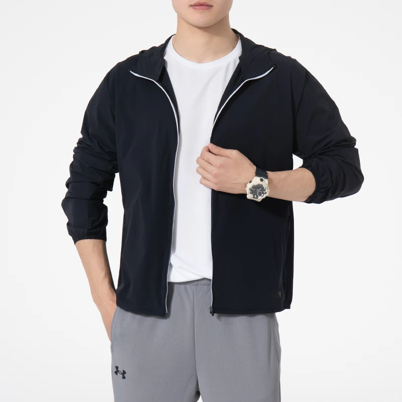 

Under Armour Men's Jacket Running Fitness Training Sportswear Comfortable Quick-Drying Breathable Casual Woven Hooded Jacket 22500405-001