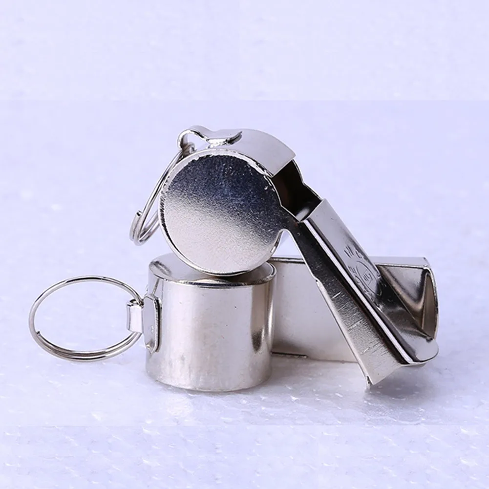 ผู้ตัดสินเครื่องมือนกหวีดโลหะ + กล่องพลาสติกอุปกรณ์สแตนเลสบาสเกตบอล FITTING Part เกมฟุตบอลคุณภาพสูง