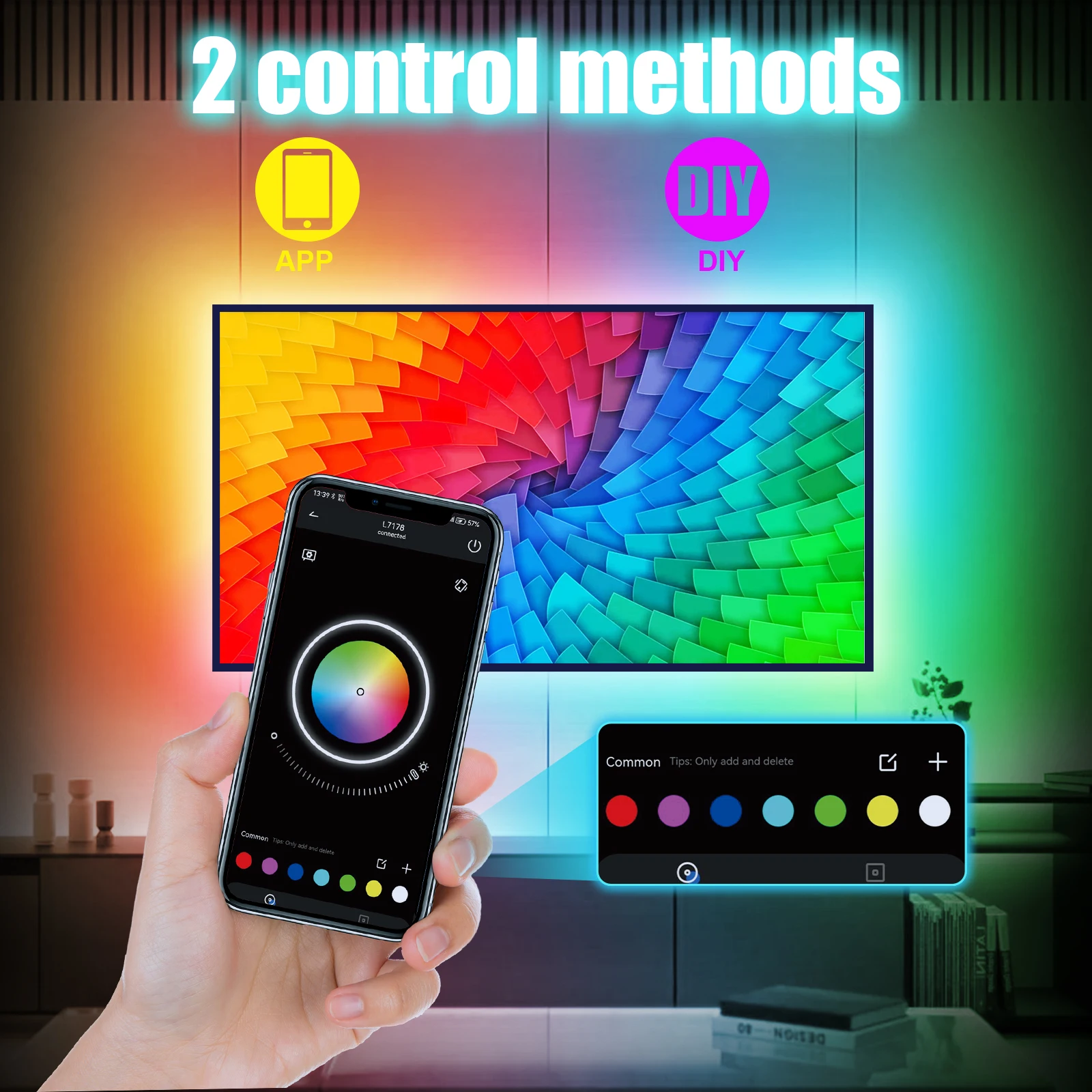 LED 스트립 조명 5050 RGB 드림 컬러 앰비언트 TV 키트, 데스크탑 PC 화면 배경 조명, 5V USB, 3 m, 4 m, 5m